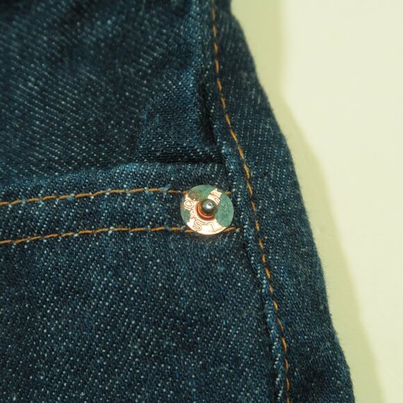 Vintage Levis 505 Big E Selvedge Jeans Mens 33 Blue Deadstock 60s Denim USA - Picture 15 of 16